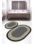 Dijital Baskılı Kaymaz Taban Yıkanabilir Oval 2'li Klozet Takımı Banyo Paspası NOKZ-SD-1073 1