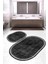 Dijital Baskılı Kaymaz Taban Yıkanabilir Oval 2'li Klozet Takımı Banyo Paspası NOKZ-SD-246 1