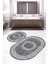 Dijital Baskılı Kaymaz Taban Yıkanabilir Oval 2'li Klozet Takımı Banyo Paspası NOKZ-SD-583 1