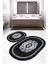 Dijital Baskılı Kaymaz Taban Yıkanabilir Oval 2'li Klozet Takımı Banyo Paspası NOKZ-SD-633 1