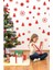 Lizpo Decor Yeniyıl Noel Temalı Vitrin Cam Sticker Sticker Dekorasyon 120 Adet Kırmızı 1