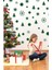 Lizpo Decor Yeniyıl Noel Temalı Vitrin Cam Sticker Sticker Dekorasyon 120 Adet Yeşil 1