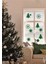 Lizpo Decor Yeniyıl Noel Temalı Vitrin Cam Sticker Sticker Dekorasyon 120 Adet Yeşil 3