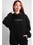 Cosmos Canada Unisex Oversize Hoodie Scream Themed Siyah 1