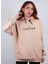 Unisex Oversize Hoodie Scream Themed Stone Color 1
