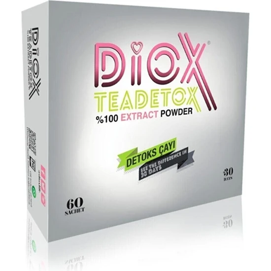 Diox Tea 60'lı Detoks Çayı 1 Aylık Orijinal Paket