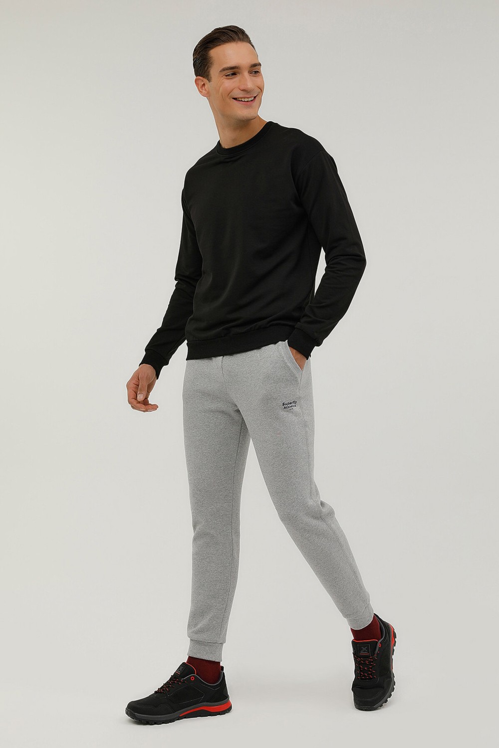 Superfly Men Sweat Pant Gri Erkek Eşofman 23227-08 görsel 3