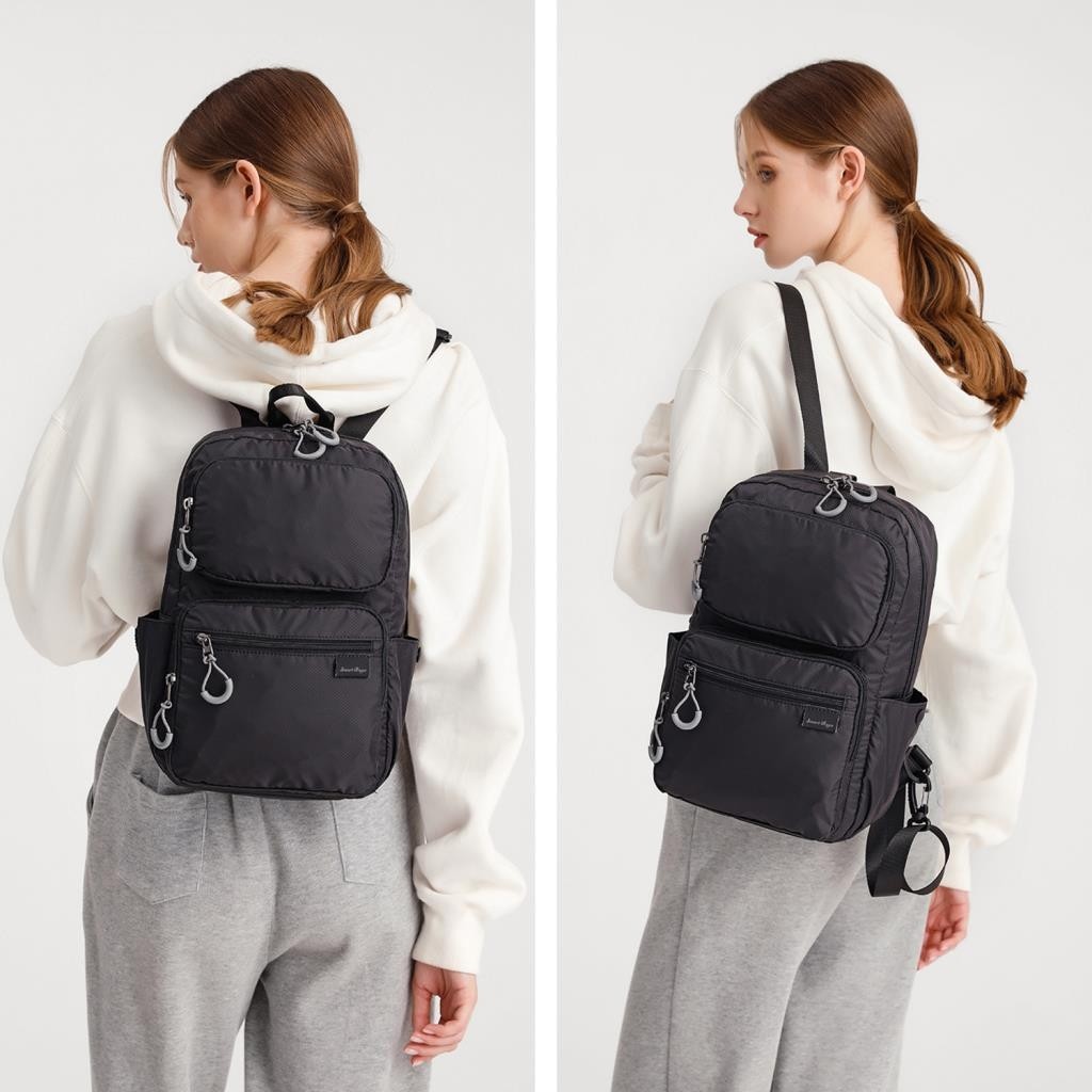 Smart Bags Ekstra Hafif Tekstil Uniseks Sırt Çantası Su Geçirmez 3142 Açık Kahve Renk görsel 4