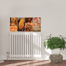 Decorita Petek Üstü Cam | 4'lü Takım Sonbahar | 30CM x 52CM