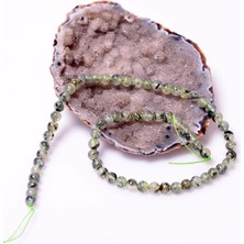 Taş Sandığı Prehnite Taşı Dizi - 6 mm