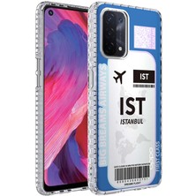 ZORE Oppo A74 4g Kılıf Airbag Kenarlı Renkli Desenli Elegans Kılıf