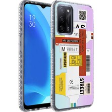 ZORE Oppo A54 4g Kılıf Airbag Kenarlı Renkli Desenli Elegans Kılıf