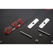 DK Tuning Volkswagen Gti Logo Ön Panjur Vidalı 3D Krom Metal Logo Amblem