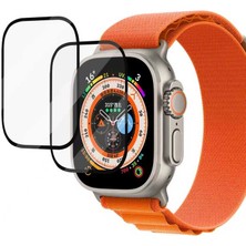 MobaxAksesuar Apple Watch Ultra 1/2/3 49mm Cam Full Ekran Saat Koruyucu