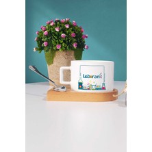 Hedizu Laborant Hediye Ahşap Altlıklı Fincan