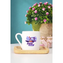 Hedizu Bilgisayar Mühendisi Türk Kahvesi Fincanı Ahşap Altlıklı