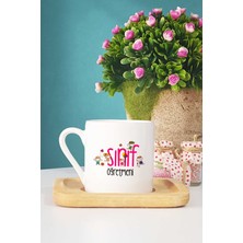 Hedizu Sınıf Öğretmeni Türk Kahvesi Fincanı Ahşap Altlıklı