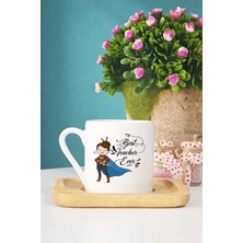 Hedizu Öğretmene Hediye Öğretmenler Günü Hediyesi Türk Kahvesi Fincanı Ahşap Altlıklı