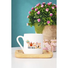 Hedizu Tarih Öğretmeni Hediye Türk Kahvesi Fincanı Ahşap Altlıklı