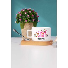 Sınıf Öğretmeni Ahşap Altlıklı Fincan