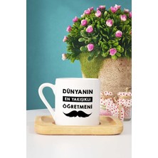 Hedizu Dünyanın En Yakışıklı Öğretmeni Türk Kahvesi Fincanı Ahşap Altlıklı