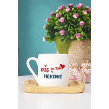 En Tatlı Diş Hekimi Türk Kahvesi Fincanı Ahşap Altlıklı