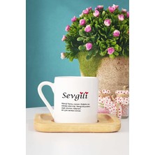 Hedizu Sevgililer Günü Hediyesi Sevgili Türk Kahvesi Fincanı Ahşap Altlıklı