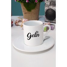 Gelin Hediye Türk Kahvesi Fincanı Beyaz
