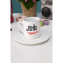 Hedizu Şehir Plancısı Hediye Türk Kahvesi Fincanı Beyaz