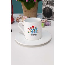 En Tatlı Sınıf Öğretmeni Türk Kahvesi Fincanı Beyaz