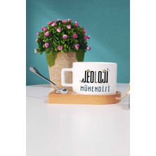 Hedizu Jeoloji Mühendisi Hediye Ahşap Altlıklı Fincan