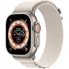 Asfal Apple Watch Uyumlu 42MM 44MM 45 mm 49mm Kordon 1/2/3/4/5/6/se/7/8/ Watch Ultra Alpine Loop Kordon Bej