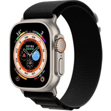 Asfal Apple Watch Uyumlu 42MM 44MM 45 mm 49M Kordon 1/2/3/4/5/6/se/7/8/ Watch Ultra Uyumlu Alpine Loop Kordon Siyah