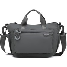 Smart Bags Ekstra Hafif Kumaş Kadın Postacı Çantası BC 3136 - Koyu Gri