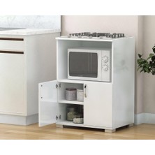 The Violet Çok Amaçlı Set Altı Dolap  Mikrodalga Fırın Dolabı - Beyaz