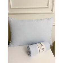 Atelier Home Mavi Çift Kişilik Lastikli Çarşaf Takımı 180X200 Pamuk Kumaş + 2 Yastık Kılıfı