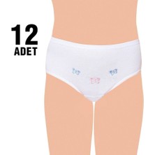 Oskasa Tutku 821 Kız Çocuk Ince Bel Işlemeli Slip Külot 12'li