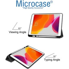 Microcase Apple iPad Mini 6 8.3 2021 Kalem Koymalı Standlı Deri Kılıf -Siyah