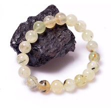 Taş Sandığı Prehnite Taşı Bileklik - 10 mm