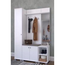 The Violet  Viyana Portmanto Vestiyer - Beyaz