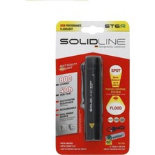 Solidline ST6R Siyah Şarjlı El Feneri