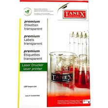 Tanex TW-2140 40 Mm.yuvarlak Şeffaf Laser Etiket 25 SYF./600 Ad./pk.