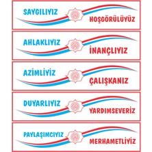 hepenuygun Değerler Eğitimi Kiriş Yazısı 5’li Set 35CMX200CM