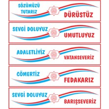 hepenuygun Değerler Eğitimi Kiriş Yazısı 5’li Set 35X200CM