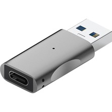 USB 3.1 Video Bilgisayar Grisi Için Erkek Tip-C Kadın Adaptörü(Yurt Dışından)