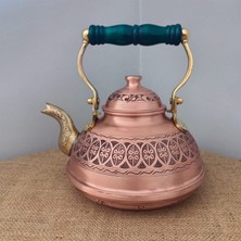 Sonay Bakırcılık Işlemeli Italyan Tipi Bakır Çaydanlık 2,1 Lt