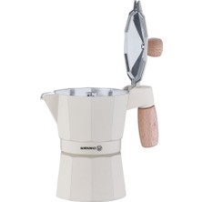 Korkmaz Etna 3 Fincan Beyaz Moka Pot 150 ml