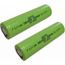 Sertec 18650 3.7V 2000MAH 1c Lion Şarjlı Pil Başlıksız - 2ADET