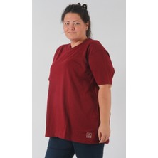 Rood Büyük Beden Unisex T-Shirt