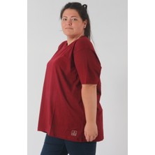 Rood Büyük Beden Unisex T-Shirt